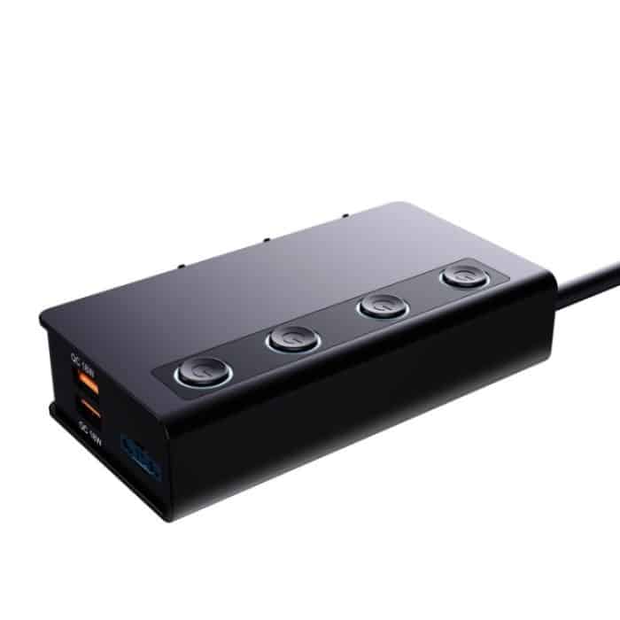 TR-54 9-in-1-Multi-Ports PD+QC3.0 USB-Autoladegerät 3-Sockel-Zigarettenanzünder-Splitter – Bild 3