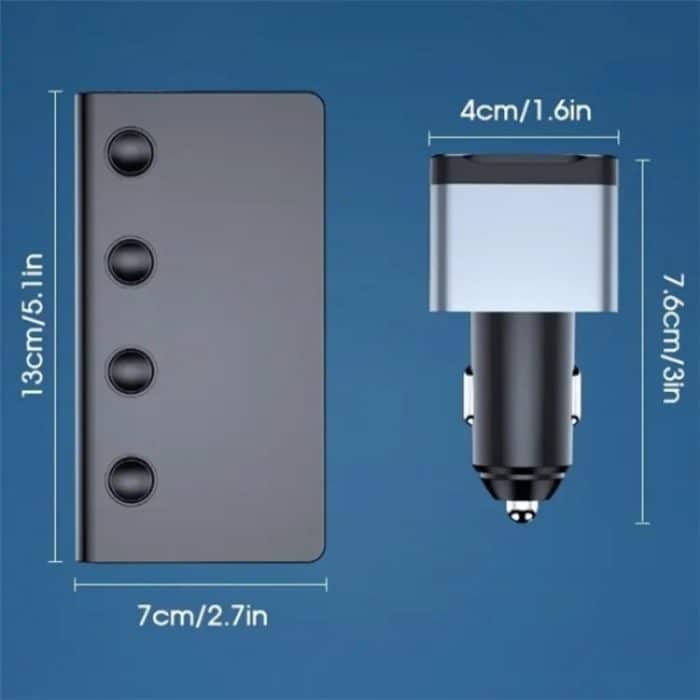 TR-54 9-in-1-Multi-Ports PD+QC3.0 USB-Autoladegerät 3-Sockel-Zigarettenanzünder-Splitter – Bild 5