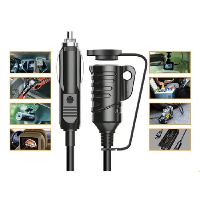 TR-29 Auto-Zigarettenanzünder-Verlängerungskabel, Stecker auf Buchse, mit 16 AWG-Verlängerungskabel – Bild 2