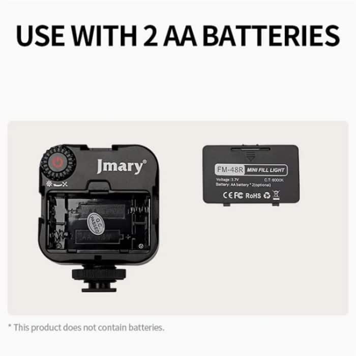 JMARY FM-48R Dimmbares Fotografie-LED-Fülllicht Tragbares Mini-Kamera-Telefon-Fülllicht – Bild 5