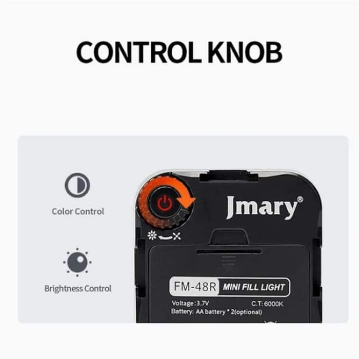 JMARY FM-48R Dimmbares Fotografie-LED-Fülllicht Tragbares Mini-Kamera-Telefon-Fülllicht – Bild 6