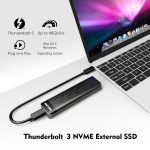 Wavlink UTE02 Thunderbolt 3 NVME M.2 Solid State Leder Metall SSD Externe Festplattenbox – Bild 2