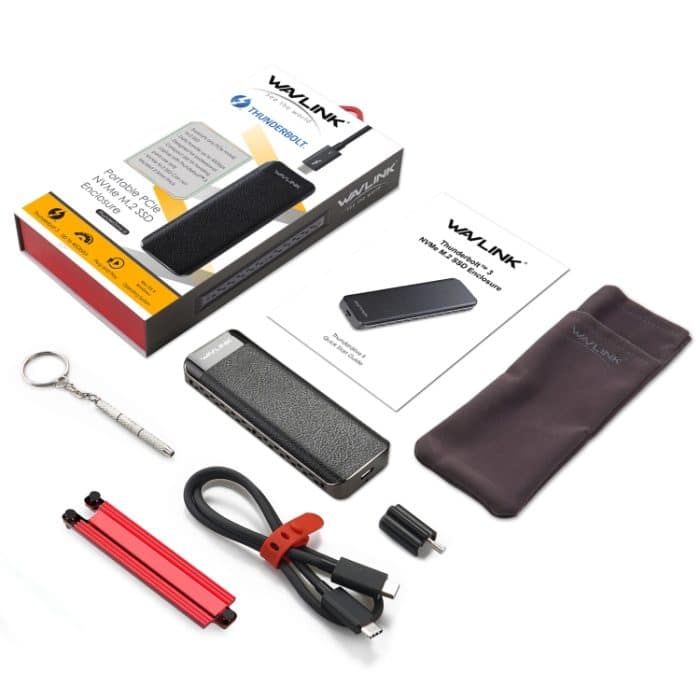 Wavlink UTE02 Thunderbolt 3 NVME M.2 Solid State Leder Metall SSD Externe Festplattenbox – Bild 7