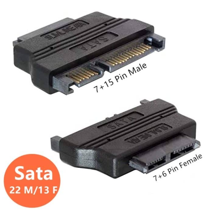 Slimline SATA 13 Pin auf SATA 22 Pin Konverter-Adapter – Bild 3