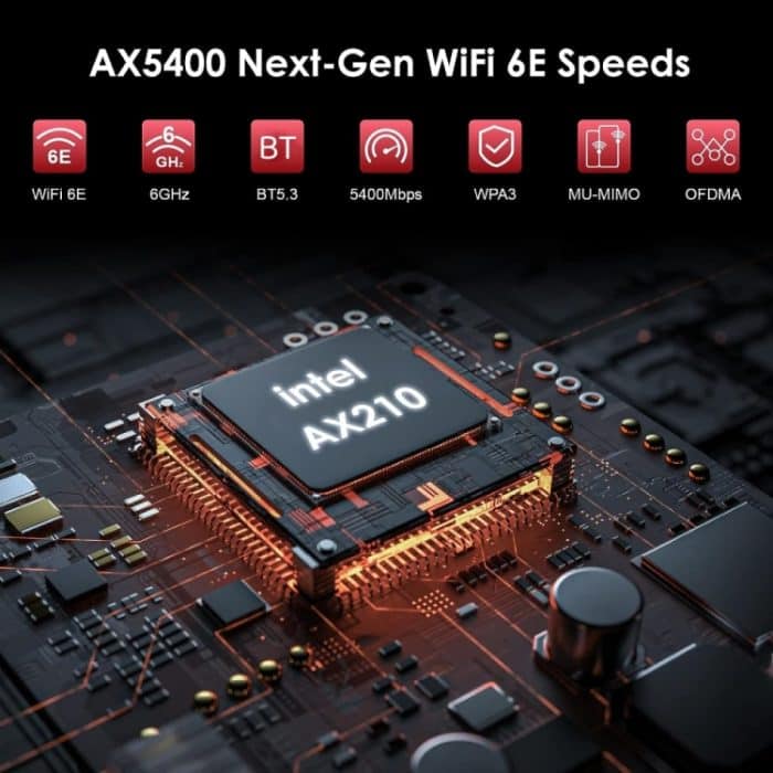 WAVLINK WN675X3-PCIE Tri-Band 5400 Mbit/s WiFi 6E PCIe Wireless Adapter BT 5.3 Netzwerkkarte – Bild 4