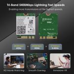 WAVLINK WN675X3M Tri-Band Wi-Fi 6E Netzwerkkartenmodul BT 5.2 5400 Mbit/s Netzwerkadapter – Bild 5