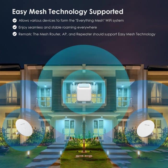 WAVLINK WN535M1 WLAN-Router 11AC AC1200 Mesh Wireless Repeater Signal Extender, US Plug, UK Plug, AU Plug – Bild 3