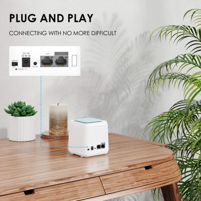 WAVLINK WN535M3 für Home Office 23-teiliger Mesh-WLAN-Router AC1200 Dualband-WLAN-Signalverstärker, US Plug, EU Plug, AU Plug – Bild 5