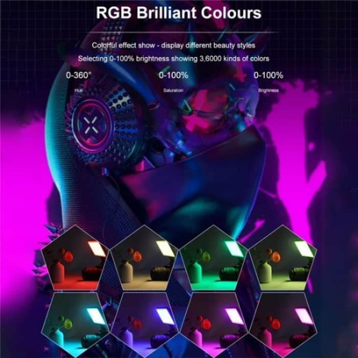 VLOGLITE PAD192RGB für DSLR-Kamera Gopro LED-Kamera-Fülllicht RGB-Vollfarb-Fotografiebeleuchtung – Bild 3