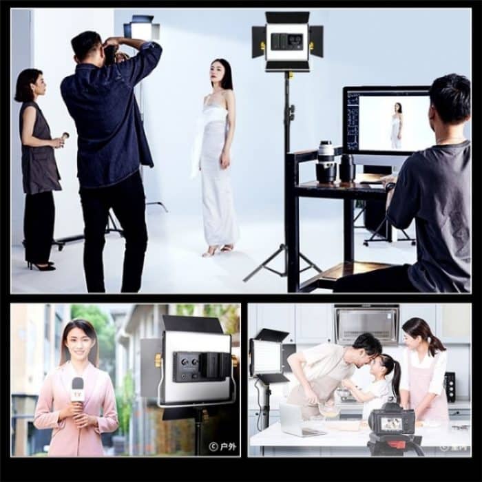 VLOGLITE W660S für Videofilmaufnahmen 3200-6500K Beleuchtung LED-Videoleuchte mit Stativ, US Plug, UK Plug, EU Plug – Bild 6