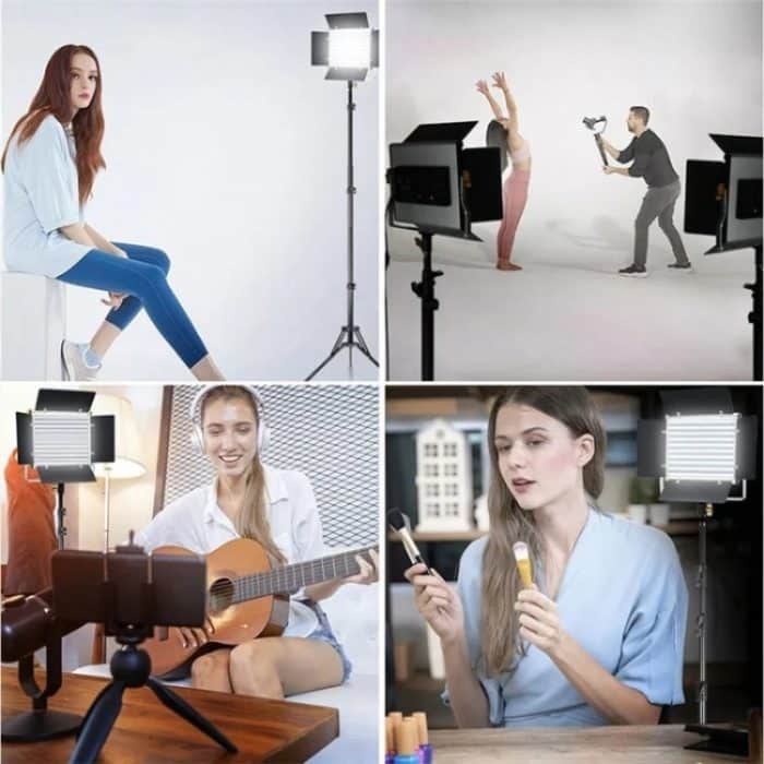 VLOGLITE W660S für Videofilmaufnahmen 3200-6500K Beleuchtung LED-Videoleuchte mit Stativ, US Plug, UK Plug, EU Plug – Bild 7