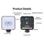 VLOGLITE W-S6 magnetische Mini-Vollfarb-RGB-LED-Kameralicht-Sonnenuntergang-Atmosphärenlampe – Bild 4