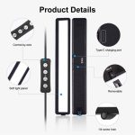 VLOGLITE WS66 LED-Webcam-Streaming-Lichter, Videokonferenz-Beleuchtung, Laptop-Licht mit Stativ – Bild 6