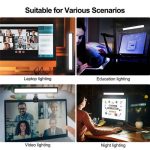 VLOGLITE WS66 LED-Webcam-Streaming-Lichter, Videokonferenz-Beleuchtung, Laptop-Licht mit Stativ – Bild 7