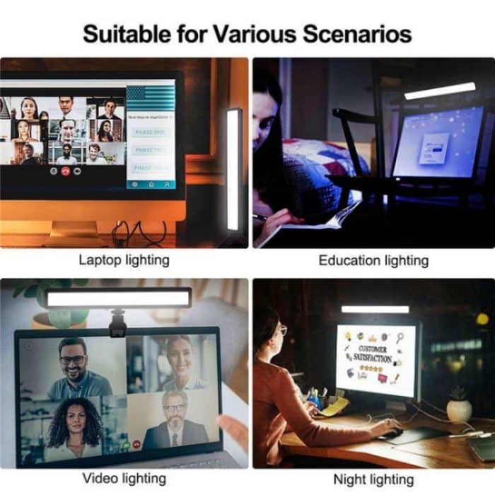 VLOGLITE WS66 LED-Webcam-Streaming-Lichter, Videokonferenz-Beleuchtung, Laptop-Licht mit Stativ – Bild 7