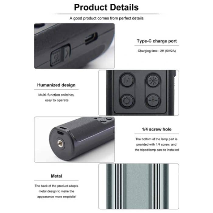 VLOGLITE W150RGB-I Für Videoaufnahmen Handheld-Lichtstab RGB-LED-Videoleuchte – Bild 6