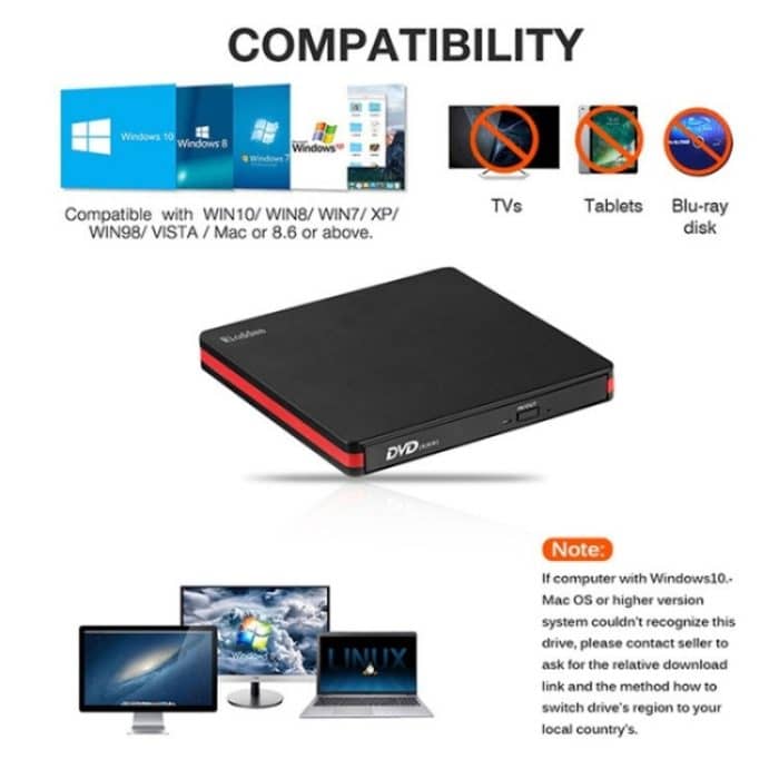 BT669 USB3.0 Laptop CD/DVD-Brenner-Player, optisches Laufwerksgehäuse, externes DVD-Laufwerksgehäuse – Bild 4