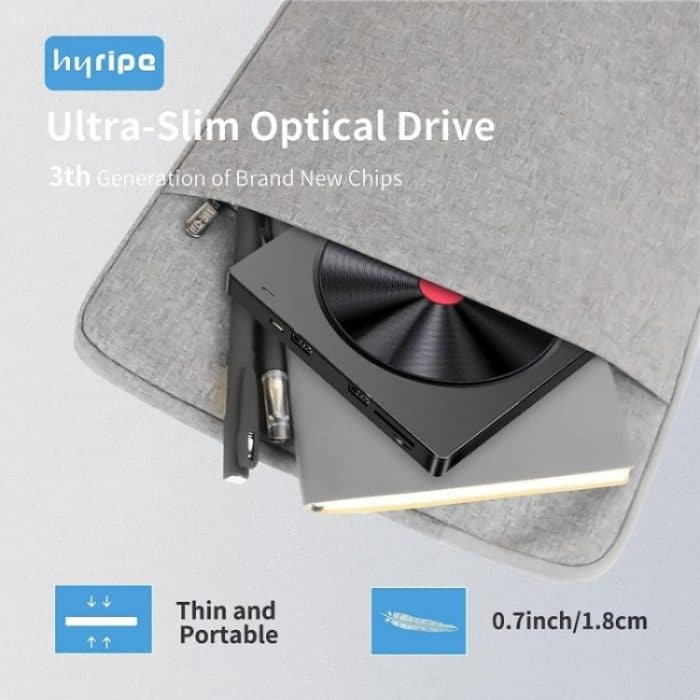 052 USB + Typ-C DVD-Brenner, lesbare SD/TF-Karte, DVD-RW-Recorder, PC, externes optisches Laufwerk – Bild 7