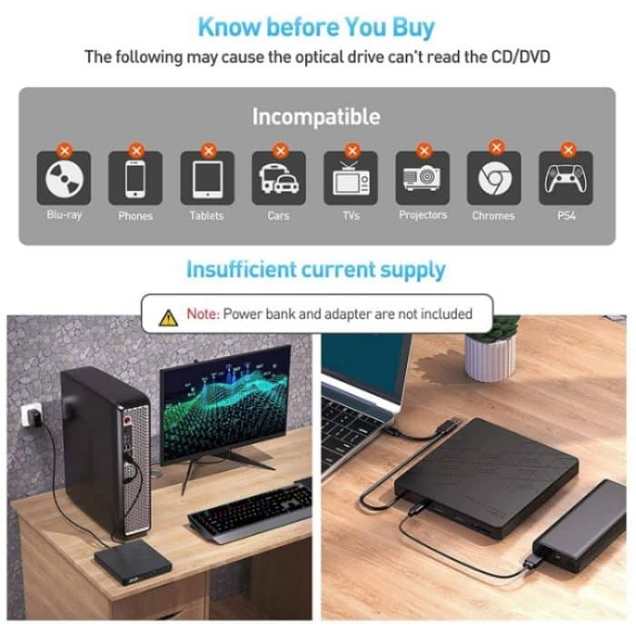 BT668 Lesbare TF/SD-Karte USB-Multifunktions-CD-Player Externes optisches Laufwerk DVD-Brenner – Bild 3