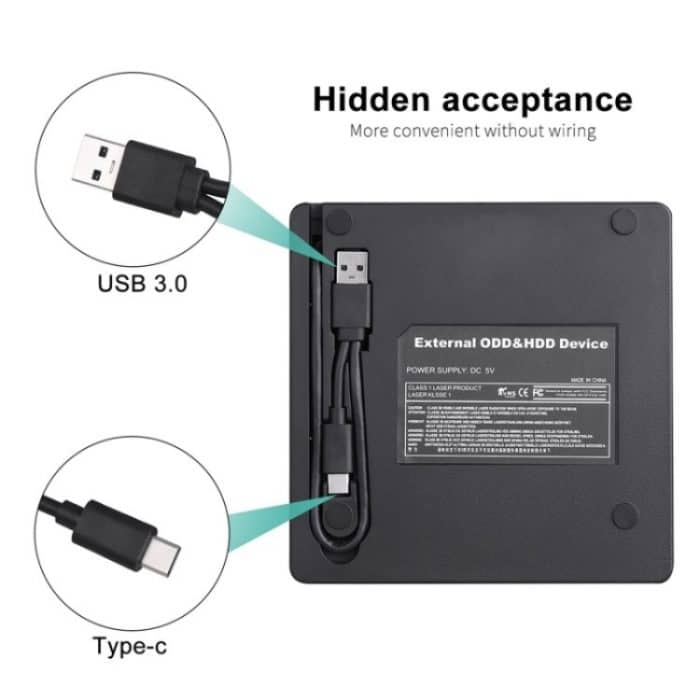 BT689 Tragbarer DVD-Brenner, externes optisches Laufwerk, CD-Player, Win10, USB-Recorder für optisches Laufwerk – Bild 6