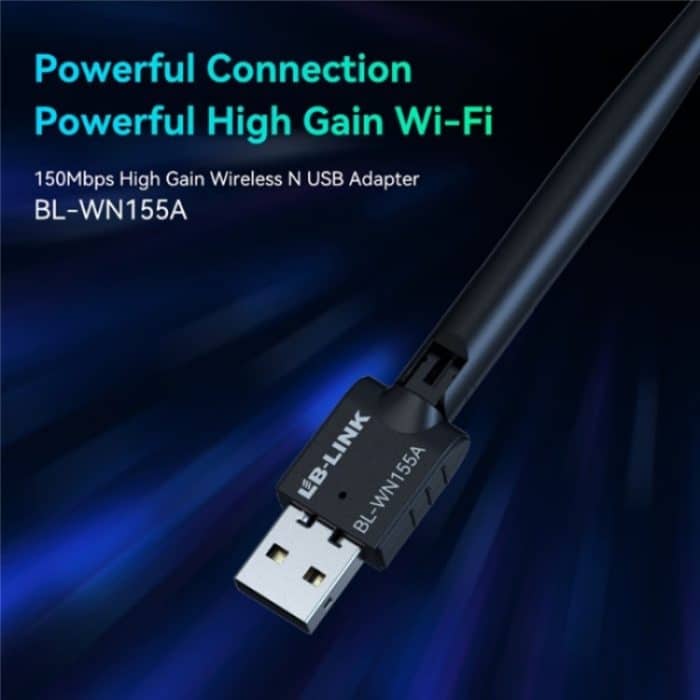 LB-LINK WN155A 150M Wireless-Netzwerkkartenadapter USB-WiFi-Empfänger für PC-Computer-Laptop – Bild 3