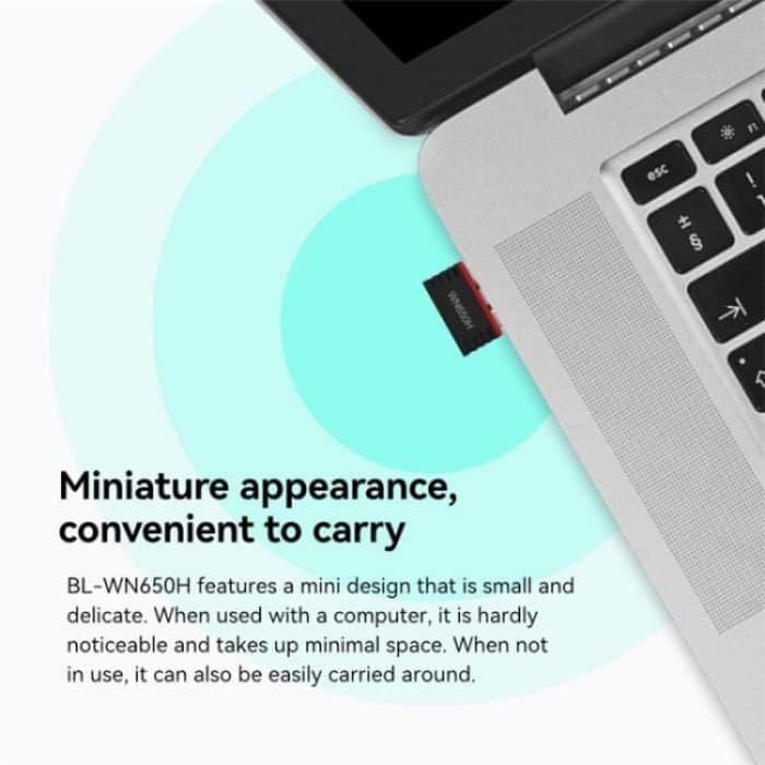 LB-LINK WN650H Tragbarer USB-WLAN-Empfänger Dualband 650M Wireless-Netzwerkkarte – Bild 2