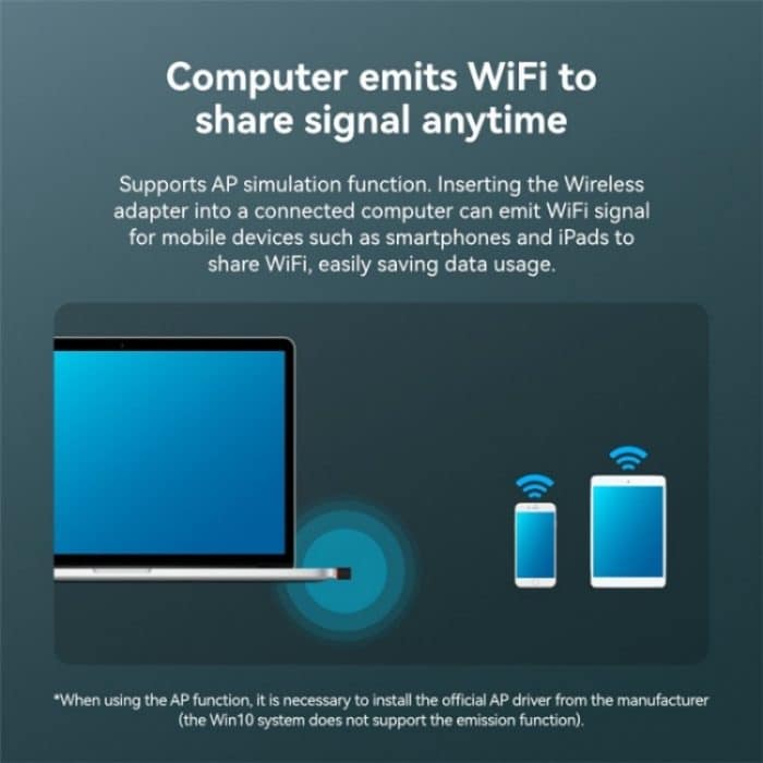 LB-LINK WN650H Tragbarer USB-WLAN-Empfänger Dualband 650M Wireless-Netzwerkkarte – Bild 6