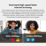 LB-LINK BL-WN650BT 650M Dualband-Wireless-Adapter Bluetooth WiFi 2-in-1-Netzwerkkarte – Bild 5