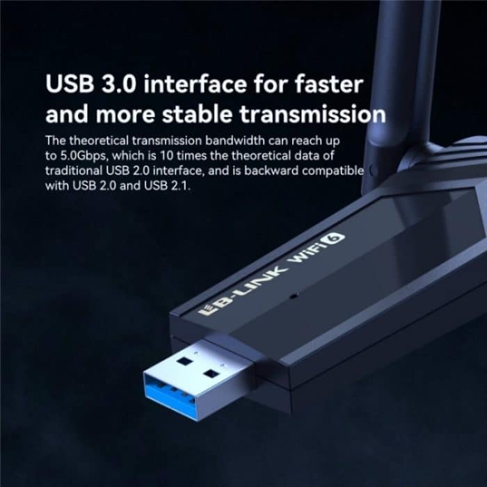 LB-LINK WDN1800H Esports Gaming USB 3.0 WiFi6 AX1800M Gigabit Wireless Netzwerkkarte – Bild 5