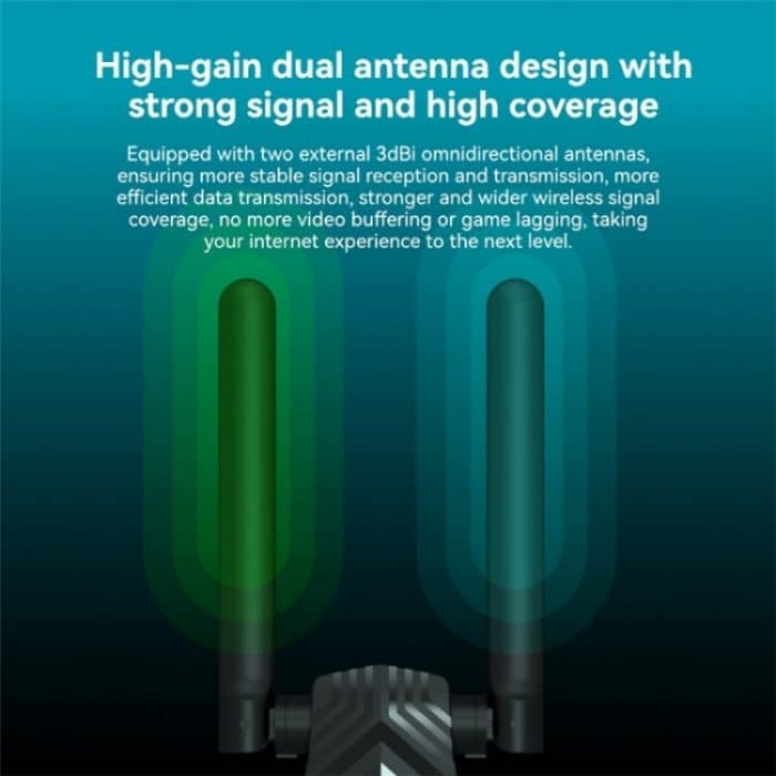 LB-LINK WDN1300H Dual Band 1300M USB Wireless Netzwerkkarte Dual Antenne WiFi Empfänger – Bild 5