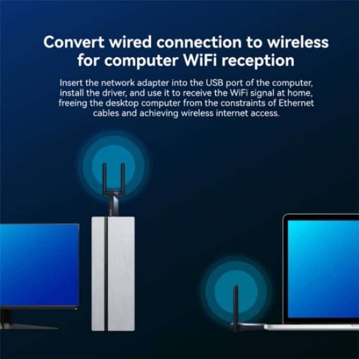 LB-LINK WDN1300H Dual Band 1300M USB Wireless Netzwerkkarte Dual Antenne WiFi Empfänger – Bild 6