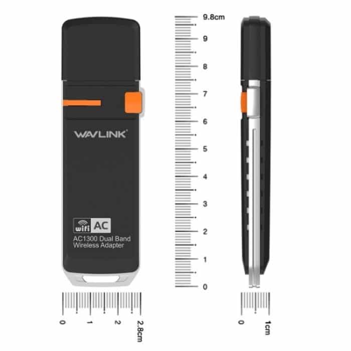 WAVLINK WN688A3D Dualband-Wireless-Netzwerkadapter AC1300 Tragbarer USB 3.0-WLAN-Dongle – Bild 7