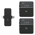 SX31 3-in-1 Lavalier 2,4 G kabelloses Rauschunterdrückungsmikrofon mit Dual-Sender + Empfänger
