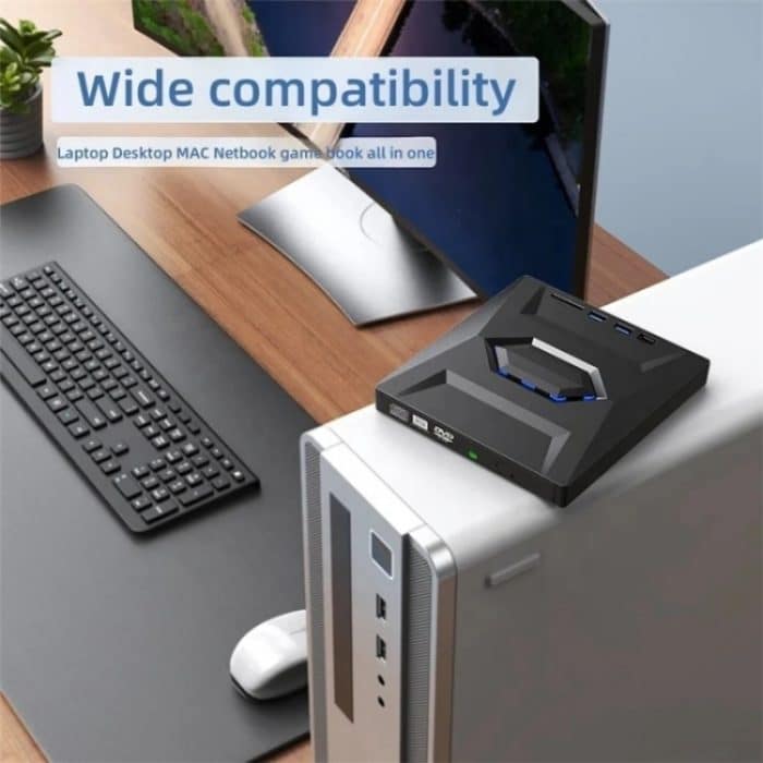 B21-Y 3.0 USB Externes mobiles Multifunktions-5-in-1-Laptop-Typ-C-DVD-Recorder Optisches Laufwerk – Bild 4