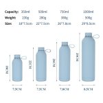 JUNSUNMAY Wasser-Vakuumflasche aus 304 Edelstahl mit bonbonfarbener Beschichtung, 350ml, 500ml – Bild 2