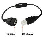 JUNSUNMAY USB-LED-Touch-Inline-Dimmerschalter-Controller für einzelne Farben, Länge 1 m, USB Male to Female – Bild 2
