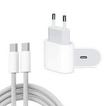 PD35W USB-C/Typ-C-Port-Ladegerät mit 1 m Typ-C-zu-Typ-C-Datenkabel, EU-Stecker