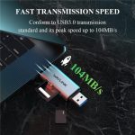 WAVLINK WL-CR3002 Multifunktions-Mini-Aluminiumlegierungsgehäuse Typ C + USB3.0 SD/TF-Kartenleser – Bild 7