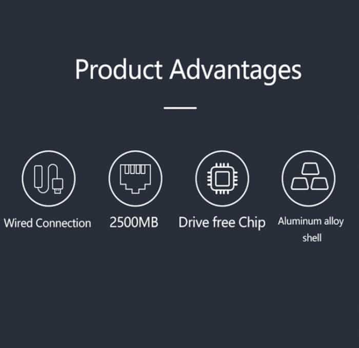 Typ-C-auf-RJ45-2500-Mbps-Ethernet-Adapter – Bild 8