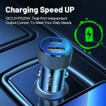 P19 Metall PD20W USB-C + QC18W USB Dual Port Autoladegerät – Bild 3