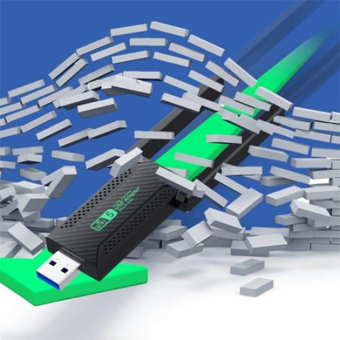 ZT02 Für Desktop-PC Laptop Dual Band Treiberfreier USB3.0 5G 1200Mbps WiFi Wireless Adapter – Bild 4