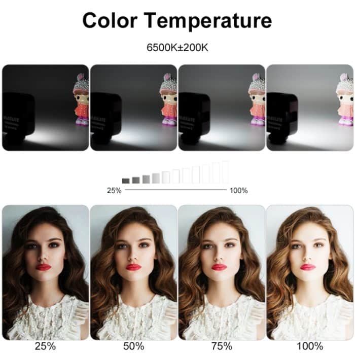 VLOGLITE W36 Mini-Kamera, Telefon, Vlog, LED-Fülllicht, tragbares Beauty-Videolicht – Bild 7