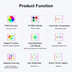 VLOGLITE W64RGB Dimmbares RGB-LED-Taschenfülllicht 20 Modi Live-Übertragungs-Videolicht – Bild 4