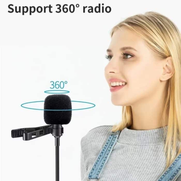 JMARY MC-R1 Telefon Laptop Aufnahme Interview Lavalier Mikrofon 3,5 mm Mini-Mikrofon – Bild 7