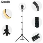 JMARY FM-536A 10 Zoll Ring Live Fill Light Streaming Stand Beauty Light Set – Bild 2