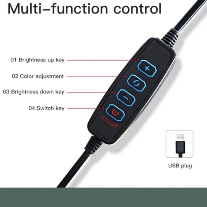 JMARY FM-536A 10 Zoll Ring Live Fill Light Streaming Stand Beauty Light Set – Bild 4