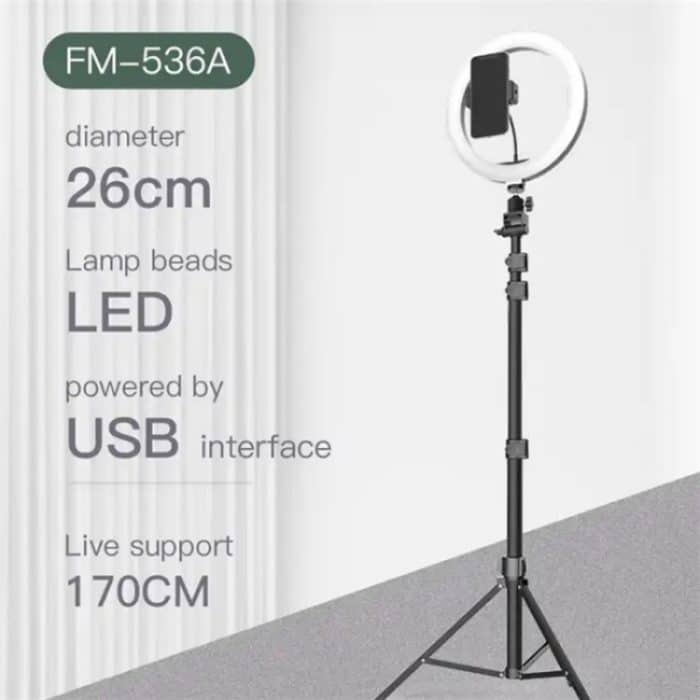 JMARY FM-536A 10 Zoll Ring Live Fill Light Streaming Stand Beauty Light Set – Bild 5