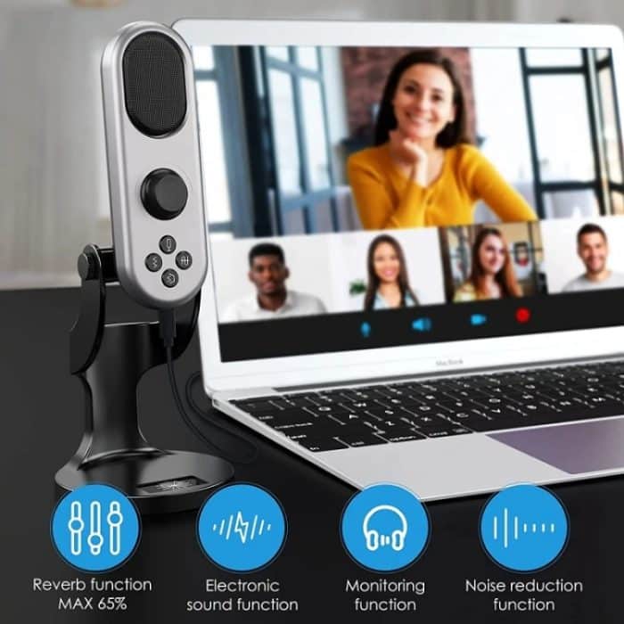 JMARY MC-PW7 USB-Desktop-Mikrofon mit Nierencharakteristik und Rauschunterdrückung – Bild 7