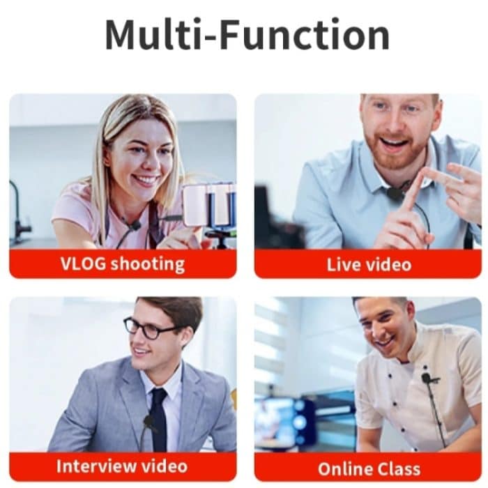 JMARY MC-R6 Lavalier Typ-C-Port-Kabelmikrofon mit In-Ear-Kopfhörer, Länge: 3 m – Bild 7