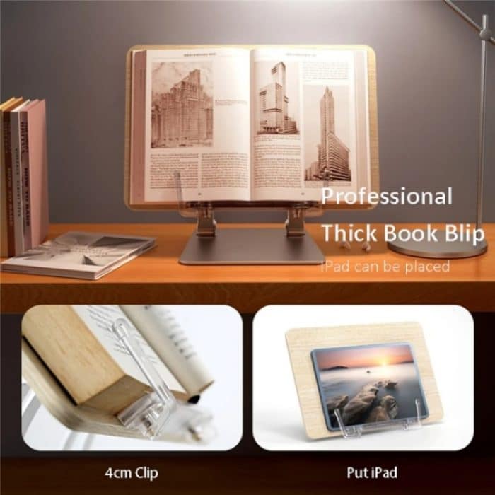 LS15 Für 10-17-Zoll-Geräte Tablet-Ständer Aluminium + ABS Verstellbarer Desktop-Halter mit Clip – Bild 4